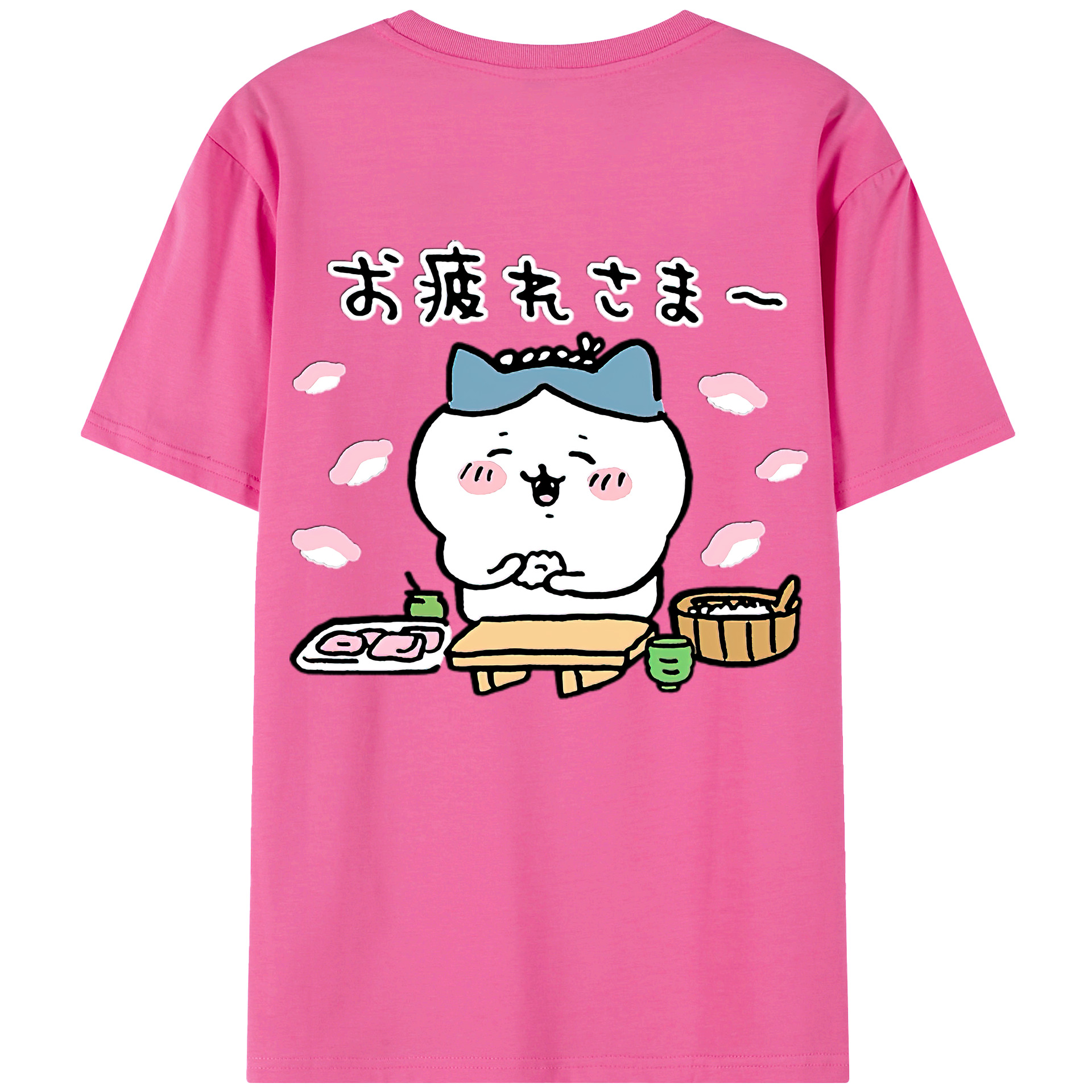 （画像用） ちいかわ ハチワレ Chii-kawa hachiware レディース半袖Tシャツ(バックプリント)
